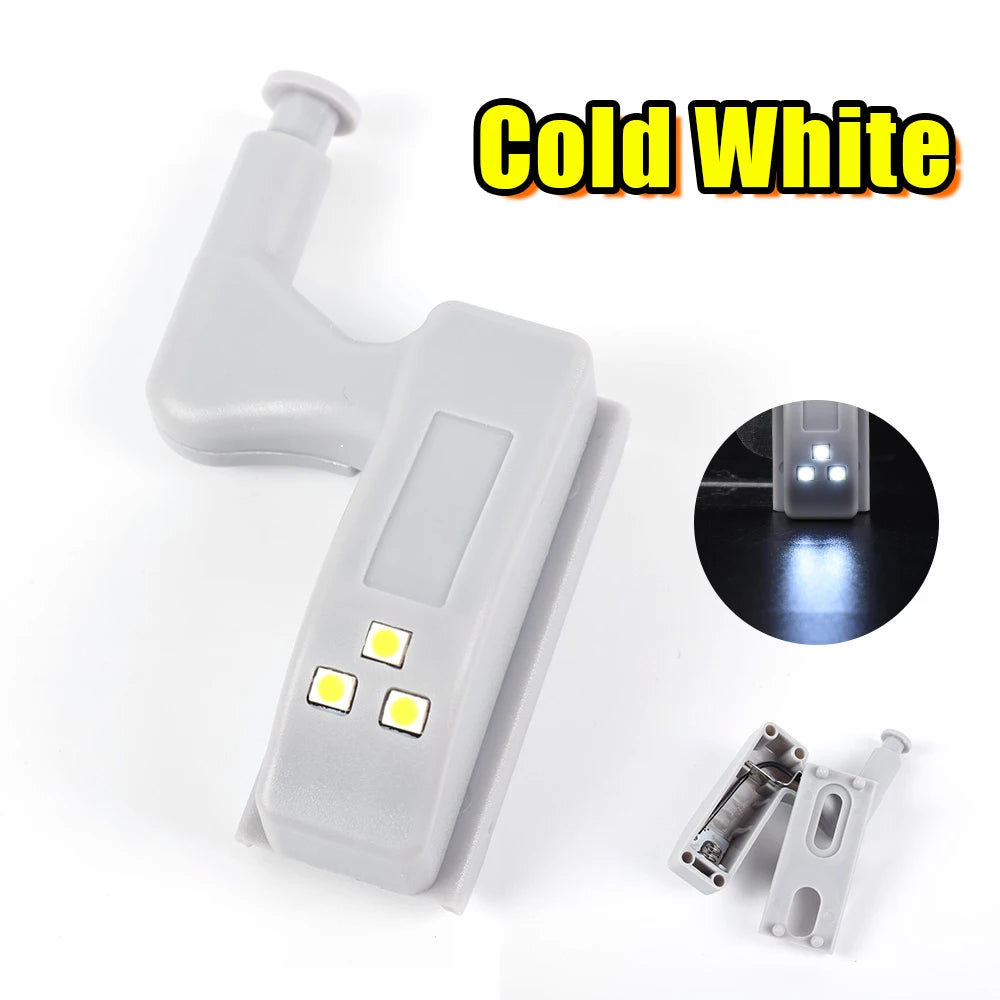 1/30Pcs Universal Cabinet Lights LED Inner Hinge Lamp Bedroom Wardrobe Door Under Cupboard Sensor Battery Operated Night Light