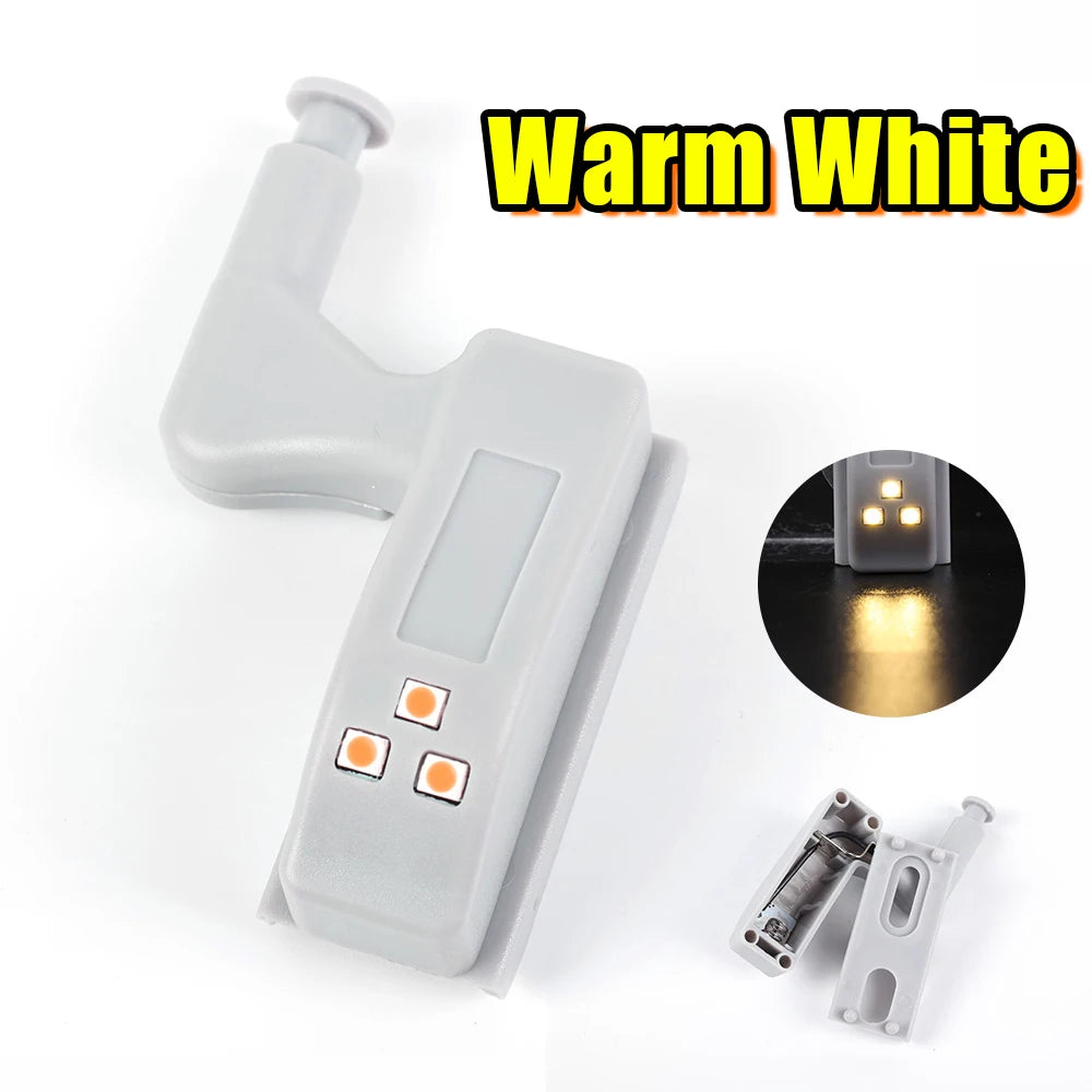 1/30Pcs Universal Cabinet Lights LED Inner Hinge Lamp Bedroom Wardrobe Door Under Cupboard Sensor Battery Operated Night Light